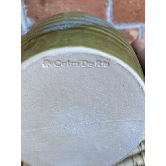 Colm De Ris Pitcher Art Ceramic Pottery Green Blue Celtic Triskelion Ireland - Picture 6 of 11